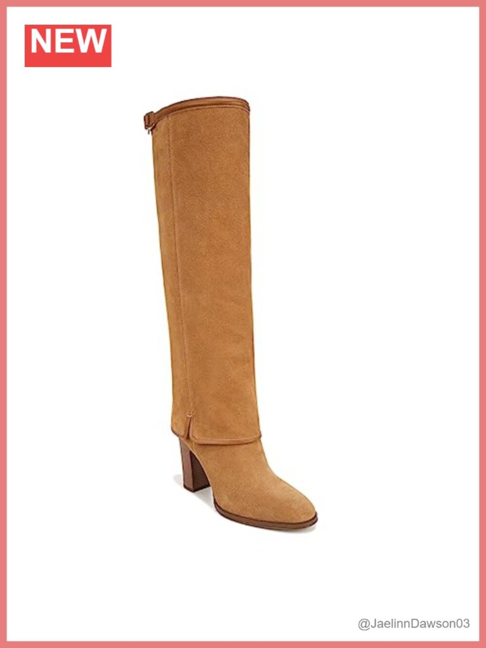 Knee High Suede Heeled Boots Side Zip InFORMA Comfort Block Heel Dress Boots